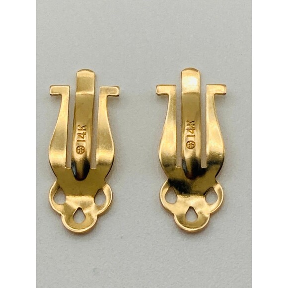14k yellow gold clip on earrings back findings
